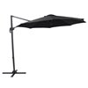 Corliving 9-ft Solid/Black Offset Patio Umbrella