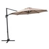 Corliving 9-ft Solid/Taupe Offset Patio Umbrella