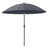Corliving 8-ft Solid/Grey Market Patio Umbrella