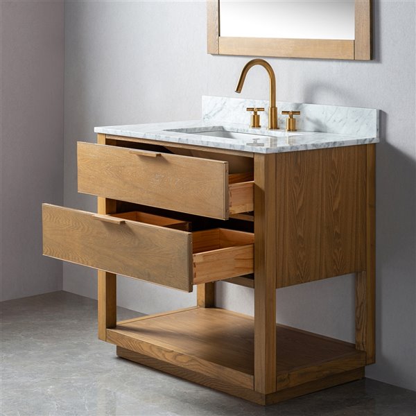 Light Oak Single Sink Bathroom Vanity, Single Vanity Bathroom Light