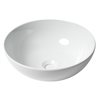 ALFI brand White Porcelain Vessel Round Bathroom Sink without Overflow (15.13-in x 15.13-in)