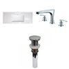 American Imaginations Roxy 48-in White Single Sink Bathroom Vanity Top Set with Widespread Faucet