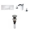 American Imaginations Roxy 48-in White Fire Clay Single Sink Bathroom Vanity Top with Widespread Faucet