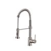 Stylish Milano Brushed Nickel 1-Handle Deck Mount High-Arc Handle/Lever Kitchen Faucet