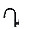 Stylish Modena Matte Black 1-Handle Deck Mount High-Arc Handle/Lever Kitchen Faucet