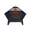 Homerun Garden of Eden 26-in Black with Brushed Silver Steel Wood-burning Fire Pit