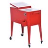 CASA Inc. 80 Cans Red Wheeled Chest Cooler