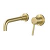 CASA Inc  Brushed Gold 1-handle Wall-mount Bathroom Sink Faucet Drain Included
