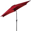 CASAINC 10-ft Burgundy Crank Garden Patio Umbrella