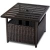 CASA Inc. Square Rattan Outdoor Coffee Table 22-in W x 22-in L with Umbrella Hole
