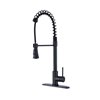 CASA Inc Matte Black Deck Mount High-arc 1-Handle/lever Commercial/residential Kitchen Faucet (Deck Plate Included)