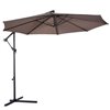 CASAINC 10-ft Brown Crank Garden Patio Umbrella