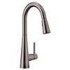 MOEN Sleek 1-handle Deck Mount Pull-down Handle/lever Residential Kitchen Faucet - Black/stainless Steel