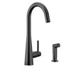 MOEN Sleek Matte Black 1-handle Deck Mount High-arc Handle/lever Residential Kitchen Faucet