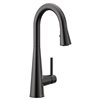 MOEN Sleek 1-handle Deck Mount Pull-down Handle/lever Residential Kitchen Faucet in Matte Black