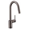 MOEN Align Black/stainless Steel 1-handle Deck Mount Pull-down Handle/lever Residential Kitchen Faucet