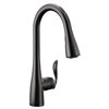 MOEN Arbor Matte Black 1-handle Deck Mount Pull-down Handle/lever Residential Kitchen Faucet