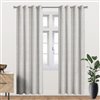 Myne 95-in Light Grey Polyester Blackout Thermal Lined Single Curtain Panel