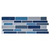 Truu Design 10-in x 3.94-in Self-Adhesive Blue Geometric Wall Decal