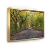 Designart 36-in x 46-in The Mall Area in Central Park with Gold Wood Framed Canvas Wall Panel