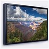 Designart Black Wood Framed 30-in x 62-in US Grand Canyon in Colorado River Canvas Wall Panel