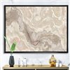 Designart Black Wood Framed 30-in x 40-in White Onyx Natural White Marble Canvas Wall Panel