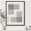 Designart 32-in x 24-in Minimal Compositions of Elementary Forms XXI Modern Black Wood Framed Canvas