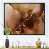 Designart 30-in x 40-in Hand Drawn Background with Gold Modern Canvas Wall Panel with Black Frame