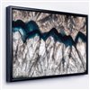 Designart 14-in x 22-in Backlit Mineral Macro Abstract Canvas Wall Art Print with Black Wood Frame