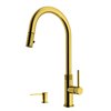 VIGO Bristol Matte Brushed Gold 1-Handle Deck Mount Pull-Down Handle/Lever Commercial/Residential Kitchen Faucet