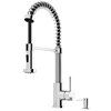 Edison Pull Down Kitchen Faucet with Soap Dispenser in Chrome