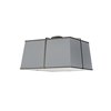 Dainolite 1-Pack Trapezoid 16-in Grey Modern/Contemporary Incandescent Flush Mount Light