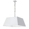 Dainolite Milano Modern/Contemporary Square Polished Chrome and White 26-in Pendant Light