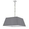 Dainolite Milano Modern/Contemporary Square Polished Chrome and Grey 26-in Pendant Light