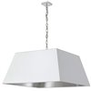 Dainolite Milano Modern/Contemporary White and Silver 32-in Pendant Light