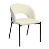 Homycasa Pistons Set of 2 Beige Contemporary Polyester/Polyester Blend Upholstered Side Chair (Metal Frame)