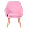 Homycasa Cape Set of 1 Pink Contemporary Polyester/Polyester Blend Upholstered Arm Chair (Metal Frame)