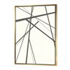 Designart 46-in x 36-in Minimalist Black and white III with Gold Wood Framed Wall Panel