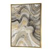 Designart 32-in x 24-in Glam Gold Canion with Gold Wood Framed Wall Panel
