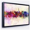 Designart Metal Wall Art Black Wood Framed 30-in H X 40-in W Cityscape Canvas Wall Panel