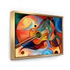 Designart 36-in x 46-in Music and Rhythm with Gold Wood Framed Canvas Wall Panel