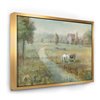 Designart Metal Wall Art Gold Wood Framed 16-in H X 32-in W Animals Canvas Wall Panel