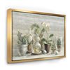 Designart 36-in x 46-in Composition of Orchids with Gold Wood Framed Wall Panel