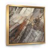 Designart 46-in x 46-in Fire and Ice Minerals III with Gold Wood Framed Wall Panel