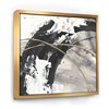 Designart 30-in x 30-in Glam Painted Arcs I with Gold Wood Framed Wall Panel