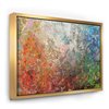 Designart 16-in x 32-in Board Stained Abstract Art with Gold with Gold Wood Frame