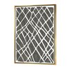Designart 32-in x 24-in Minimalist Graphics V with Gold Wood Framed Wall Panel