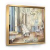 Designart 46-in x 46-in French Boudoir Bath I with Gold Wood Framed Canvas Wall Panel