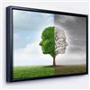 Designart 32-in x 42-in Human Emotions with Black Wood Framed Canvas Wall Panel