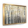 Designart 30-in x 40-in Golden Birch Forest I with Gold Wood Framed Wall Panel